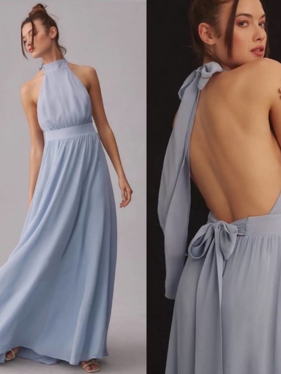 Reformation Dresses & Skirts - Reformation Andee Gown Maxi Dress in Blue Size 6